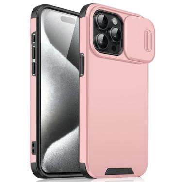 Imagem de Capa protetora à prova de choque para iPhone 15, 14, 13, 12, 11, 16, 17 Pro Max, 15 Plus e 16E, capa protetora de câmera deslizante para iPhone