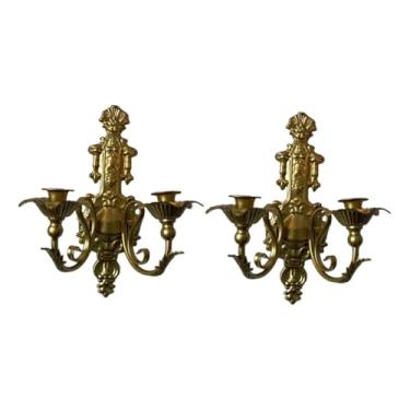 Imagem de Fenteer 2x Suporte de Parede para Vela Ornamental para Sala de Estar, Aniversário, Casa, Casamento, Banquete, Versátil, Porta-Velas, Ouro