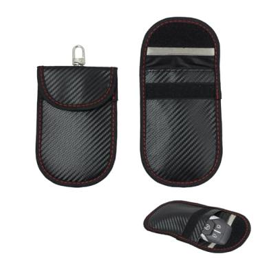 Imagem de Nextpal 2 bolsas Faraday para chaves de carro, bolsa com bloqueio de sinal, capa antifurto, para segurança de veículos, sistema de entrada sem chave, proteção para proprietários de carros e usuários