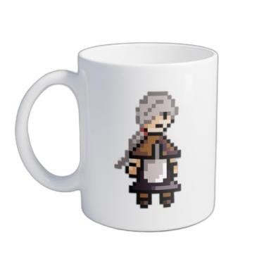 Imagem de Caneca Xícara de Café Porcelana 300ml Estilo Pixel Art Videogame