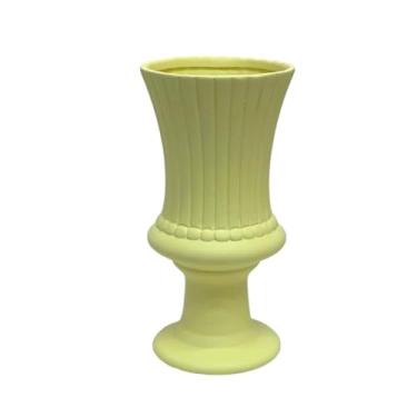 Imagem de Vaso Decorativo Charme Pequeno – Elegância para Sala, Escritório e Eventos, Design Sofisticado(Amarelo Candy Fosco)