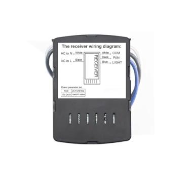 Imagem de Snsowed Controle Remoto de Ventilador de Teto WiFi, Controle Voz 3 Velocidades 4 Temporizador Controlador Ventilador Doméstico Inteligente, Interruptor Luz Teto (220 V)