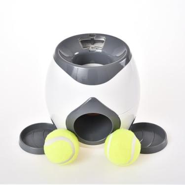 Imagem de Brinquedos para Pets Cão Máquina Interativa de Treinamento Dispenser Comida Tênis Tee Brinquedo Diversão Controle APP Es
