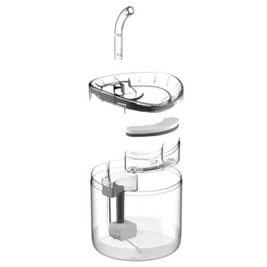 Imagem de Fonte Bebedouro de Água para Gatos, 1,8L, Transparente, Plástico, Filtro de Carvão, Silencioso, Bivolt USB