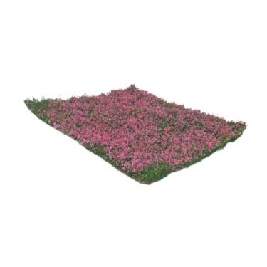 Imagem de YIJU Grupos de vegetação com flores em miniatura, grupos de arbustos floridos e de grama estáticos para maquete de mesa de areia, a