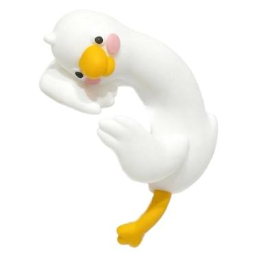 Imagem de Acessórios de mesa Lazy Ducks, So Tired Lazy Duck, enfeites de mesa MiniLazy Ducks, decoração de mesa divertida, monitor de escritório de pato e decoração de painel, mini computador de mesa/decoração