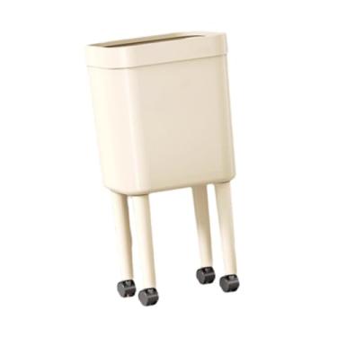 Imagem de Ｂｅｓｇａ Lixeira com Rodízios e Pés, e Fácil de Limpar, Ideal para Sala de Estar, Escritório, Banheiro, Quarto Vaso Sanitário.