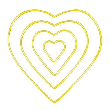 Imagem de Nishiyuenyi 4 Anéis de Macramê em Formato de Coração com Flores para Artesanato, Guirlanda de Casamento E Projetos DIY