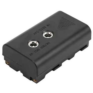 Imagem de GLOGLOW Adaptador de Carregamento NP F550 Bateria Fictícia Com Cabo de Cotovelo DC para NP-F550 -F570 -F970, Saída de 7,4 V, Fonte de Alimentação de Monitor de Luz LED para - -F570 -F970, 7,4 V