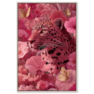 Imagem de Roseate Realm Roamer Impressão em Tela Rosa Decoração de Parede por Art Remedy, Moldura Prata, 50 x 76 cm