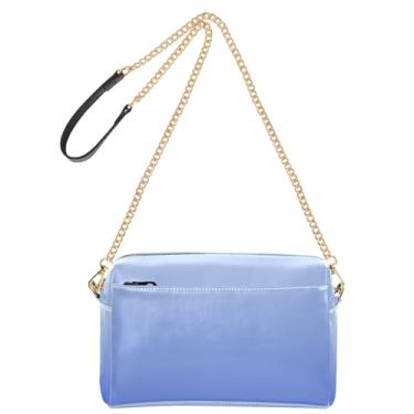 Imagem de Joitme Bolsas femininas bolsa tiracolo elegante azul real gradiente bolsa para celular bolsa de ombro com alça de corrente de couro PU