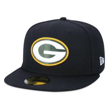 Imagem de Boné New Era Aba Reta 5950 NFL Packers League Preto-Masculino