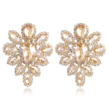Imagem de 2 apliques de strass, aplique de cristal, para casamento, noiva, formato de lágrima, strass, flores com contas extravagantes, aplique de costura DIY para presentes, roupas, roupas, sapatos, decoração