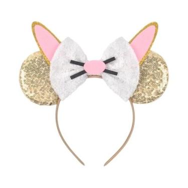 Imagem de Tiara De Glitter Minnie Mouse Para Meninas Com Laço De Lantejoulas Ace