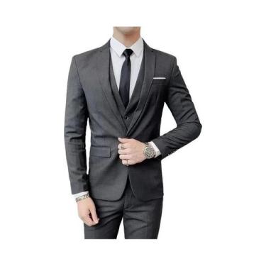 Imagem de Terno Masculino Slim-fit De Cor Sólida Para Negócios E Casamentos 2026