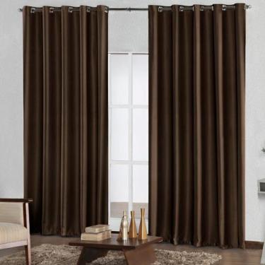 Imagem de Cortina Blackout Tecido Grosso 3 metros Modelo para Varão Simples Para