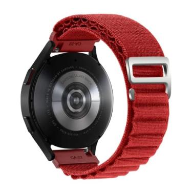 Imagem de JDIME Pulseira de 20 mm e 22 mm para Samsung Galaxy Watch 6/4/5/Pro/classic/active 2/Gear S3 Alpine Loop Correa para HUAWEI GT 2 4 3 Pro (vermelha, 20 mm)