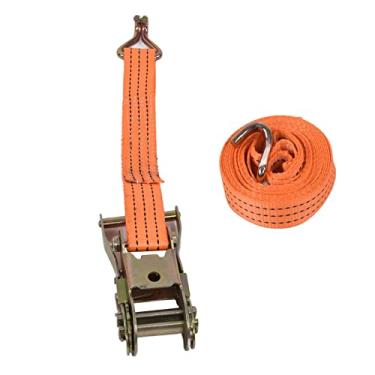 Imagem de Correia de amarração de catraca para serviços pesados, 2 ganchos, correias de carga para aparelhos móveis, equipamentos de gramado, motocicletas, material de poliéster de 35 mm de (10 m (32,8 pés))