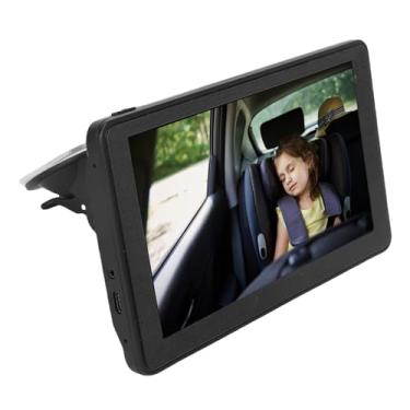 Imagem de aqxreight Câmera Dupla para Carro de bebê, Formato de robô Branco, Tela Dividida, 360 ° Rotativa, Banco Traseiro Duplo, Isqueiro de Charuto, Montagem Anti-vibração