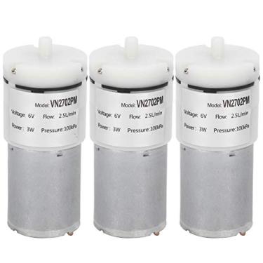 Imagem de Bomba de microdiafragma Mini motor de vácuo de água e ar 3 unidades DC 6V VN2702PM Baixo ruído, resistente à corrosão, alta pressão para tanque de peixes, aquário, plástico de
