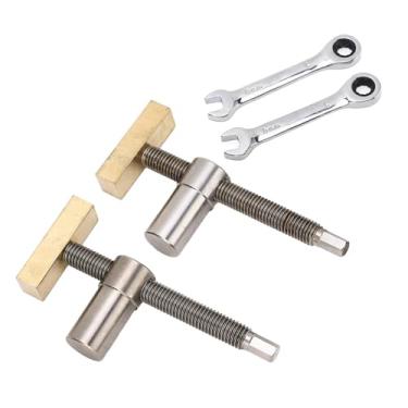 Imagem de Pissente Grampo de Bancada para Marcenaria, Grampo de Fixação Em Aço Inoxidável e Latão para Bancadas de Marcenaria, Com de Fixação Rápida para Fresamento, Corte e Retificação (19mm)