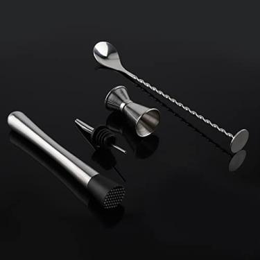 Imagem de Zerodis Conjunto de Mistura para Bebidas, Jardinagem Doméstica, Cozinha, Bar, Restaurante, Bar, Ferramenta de Restaurante, 4 Peças, Conjunto de Doméstico para Amantes de Coquetéis, Inclui Copo