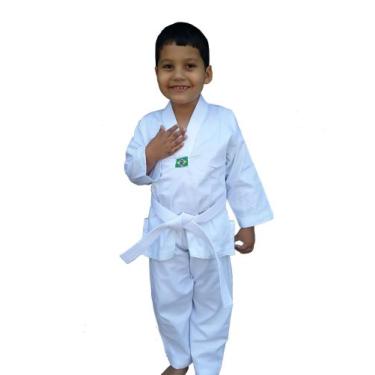 Imagem de Dobok Taekwondo infantil Tamanho 8-9 Anos M2 - Glulan Kimono