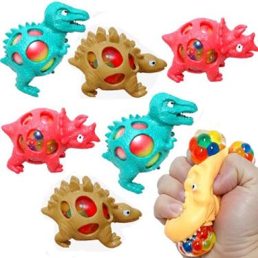 Imagem de 6 Squishy Dino Brinquedo Anti stress Festa Sacola Surpresa - Attic - G