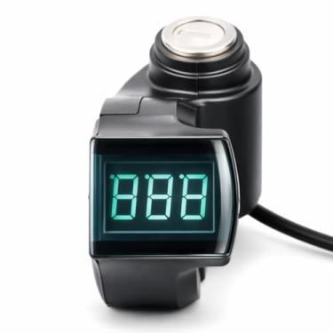 Imagem de Voltímetro de acelerador de bicicleta Keenso, voltímetro portátil universal com visor de tensão digital e trava para triciclo de scooter E-Bike de 12 a 99 V