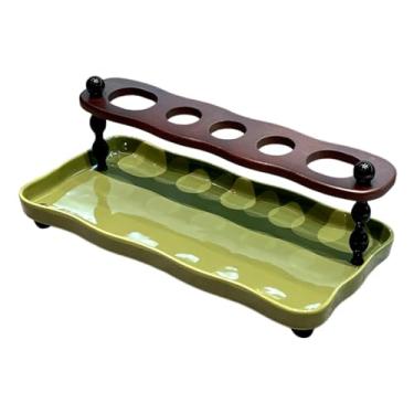 Imagem de Bothyi Organizador de escova de dentes, suporte para armazenamento, organizador de de banheiro, de pasta de dente para dormitório, Bandeja Verde