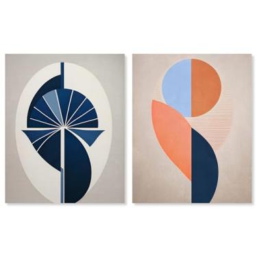 Imagem de Conjunto de 2 arte de parede de sala de estar com impressão em tela Glamour dourada da Art Remedy, envolto em galeria, 61 x 76 cm