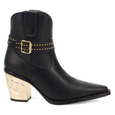 Imagem de Dingo Bota feminina Milano Studded Snip Toe Western, Preto, 36