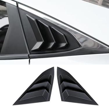Imagem de Persianas de janela traseira para Civic Sedan de 10ª geração, compatível com acessórios Honda Civic 2016-2021, persianas de janela lateral traseira exterior do carro, persianas, para ventilação de ar