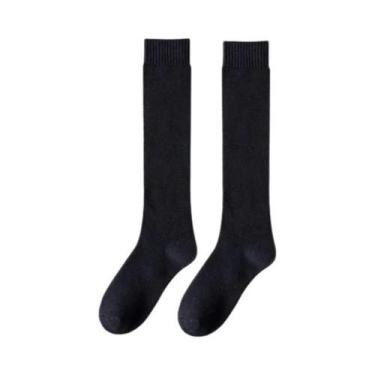 Imagem de Meias Térmicas Longas De Algodão Para Inverno Femininas, Respirável, E