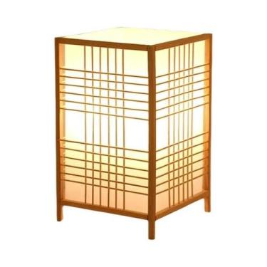 Imagem de Luminária De Livro Minimalista Em Bambu Para Quarto, Mesa De Estudo, P