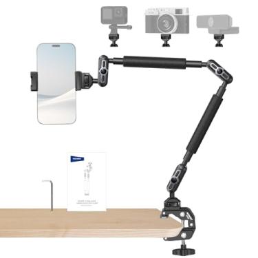 Imagem de Neewer Braço mágico de 56 cm com braçadeira C de mesa, suporte para câmera aérea com braço articulado para microfone boom de 1/10.2 cm 3/20.3 cm Roscas para ARRI, suporte de mesa para microfone de