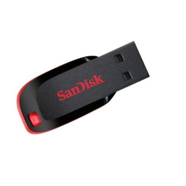 Imagem de Pendrive Sandisk Cruzer Blade 16Gb 2.0 Preto/Vermelho