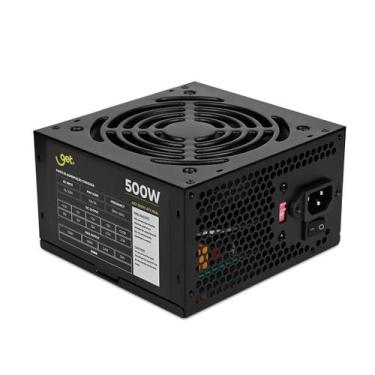Imagem de Fonte ATX 500W Real Get com Cabo de Força Bivolt Preto