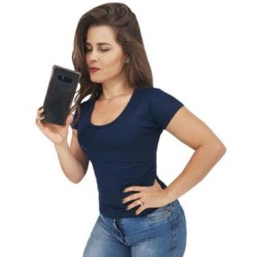 Imagem de Blusas Basicas Feminina Gola O Baby Look Moda Blusinhas P M G GG - MON