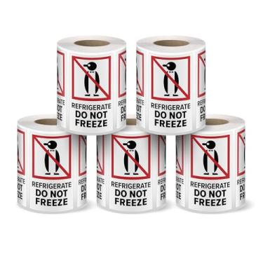 Imagem de LabelHero Etiquetas "Keep Refrigerated" – 500 por rolo – Design arrojado de alta visibilidade para envio, armazenamento frio, produtos perecíveis e conformidade com segurança alimentar