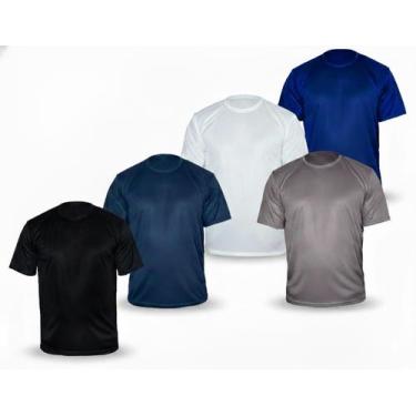 Imagem de kit 2 Camiseta Masculina 100% Poliéster DRY FIT Academia Corrida Trein