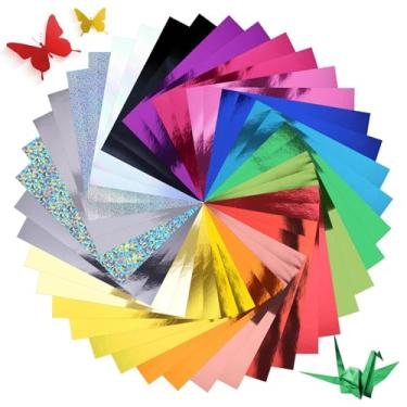 Imagem de Pacote de papel cartão colorido, 300 folhas, 30 cores, cartolina com glitter e cartolina colorida a granel 21,5 x 28 cm, cartolina grossa com glitter para projetos de bricolage escolar, confecção de