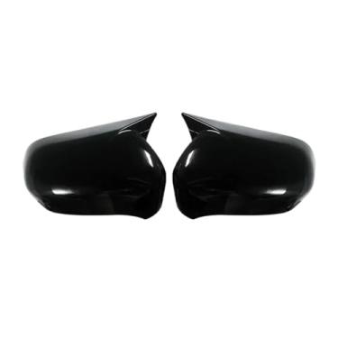 Imagem de Compatível Com Honda CIVIC 8th 2005-2010 Tampa Do Espelho Retrovisor Do Carro Tampa Da Asa Exterior Adesivo Vista Traseira Caso Guarnição Fibra De Carbono Preto(Bright Black)