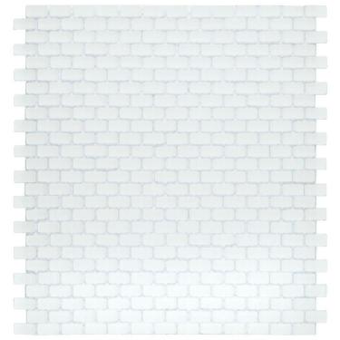 Imagem de Kit 1m² Pastilha de Vidro Strip 28cm X 28cm Branco Matte