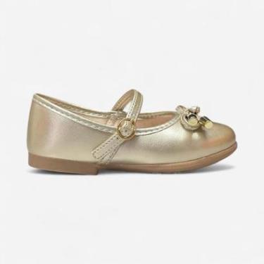 Imagem de Sapatilha Kidy Bailarina Baby Infantil Metalizada Dourada-Feminino