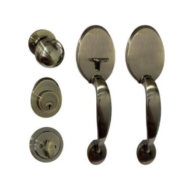 Imagem de Fechadura Blim Blim De Porta Dupla Retrô Alça Dupla Antique