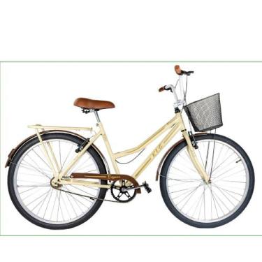 Imagem de Bicicleta Aro 26  Kls Retro Freio V-Brake, Bege, Marrom