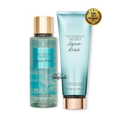 Imagem de Kit Aqua Kiss Victoria Secret Creme e Colonia Body Splash Original Imp