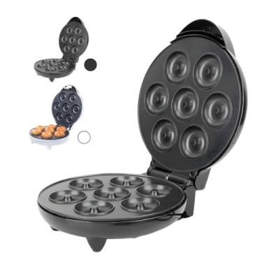 Imagem de Máquina de Donuts Elétrica Antiaderente, 7 mini rosquinhas, 110V -Prepare Donuts rápidos, econômicos e deliciosos na sua casa. Ideal para cafés da manhã e festinhas. (PRETA)