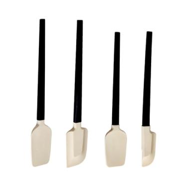 Imagem de Espátula de Silicone Pequena,4 Peças Concha Ergonómica | Conjunto de Colheres e Espátulas de Cozinha para Cozinhar e Assar | para Bolos Pães Saladas Misturar Restaurante